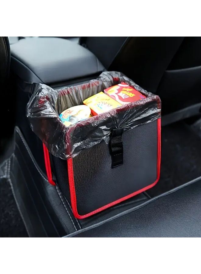 Foldable Car Trash Can 3 5L Black for Car Seat Back Organizer Travel Picnic - Image 5