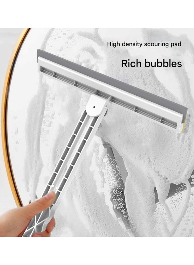 Multifunctional Foldable Glass Wiper Household Window Wiper TPR Soft Rubber Flexible Wiper Head Foldable Space Saving Suitable for Car Windows Table Bottom Gaps Tabletops Floors - Image 2