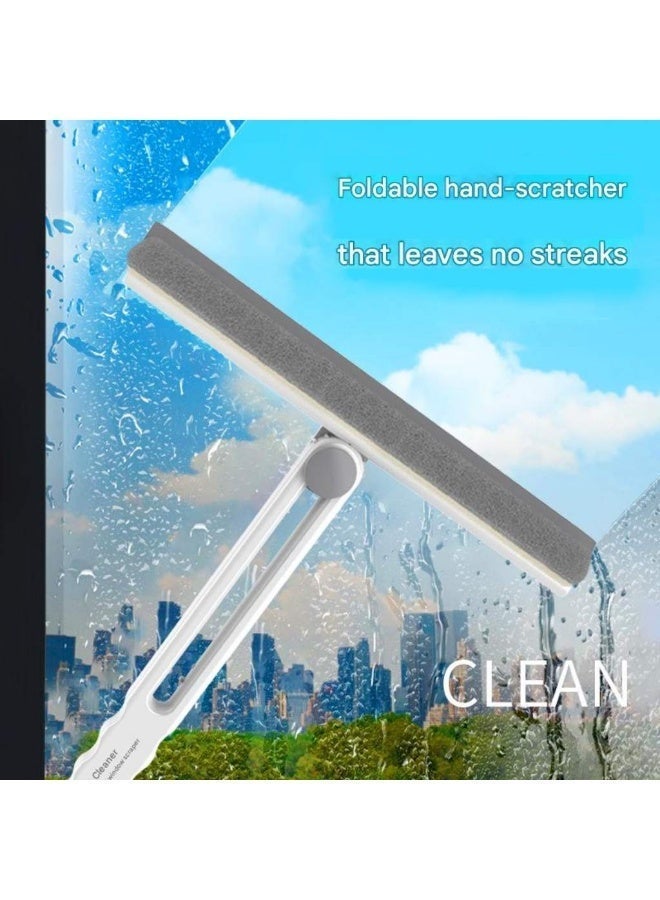 Multifunctional Foldable Glass Wiper Household Window Wiper TPR Soft Rubber Flexible Wiper Head Foldable Space Saving Suitable for Car Windows Table Bottom Gaps Tabletops Floors - Image 3