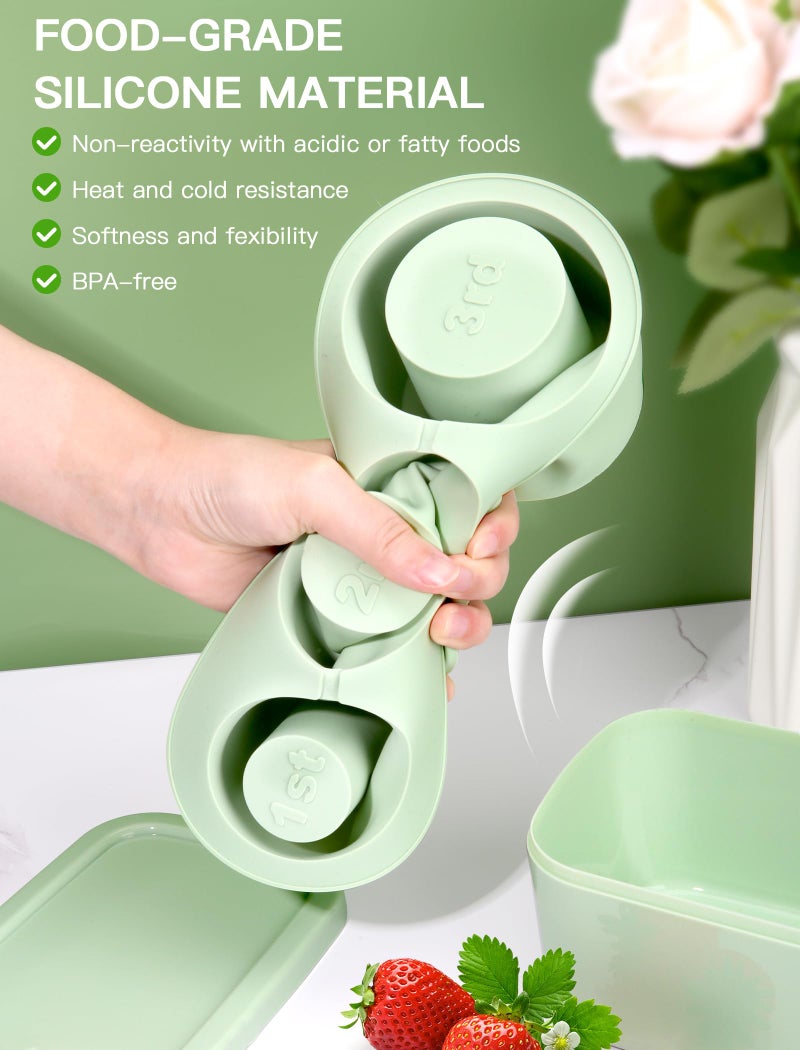Ukulork Ice Cube Tray for Tumbler Cup 30Oz-40Oz, 3 Pcs Silicone Cylinder Ice Mold with Lid and Bin for Freezer, Easy Fill and Release Ice Maker for Whiskey, Cocktail BPA-Free - Image 4