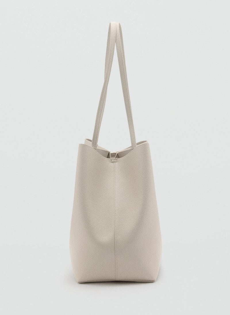 Pebbled Effect Shopper Bag