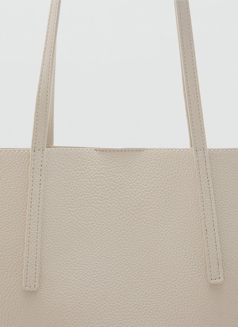 Pebbled Effect Shopper Bag