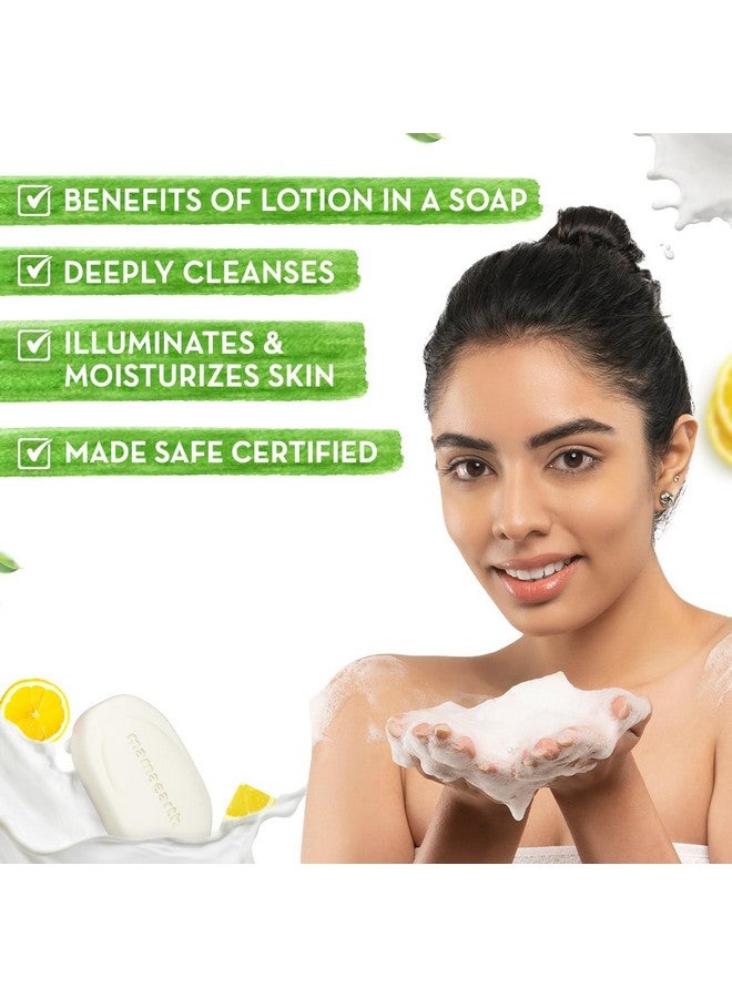 Mamaearth Vitamin C Moisturizing Lotion Soap(Value Pack Of 4) - 125 G X 4 Units | Deeply Cleanses | Moisturizing Bathing Bar | Brightens Skin | Nourishes Dry Skin | Non-Drying | 76% Tfm Grade 1 Soap  - Image 3