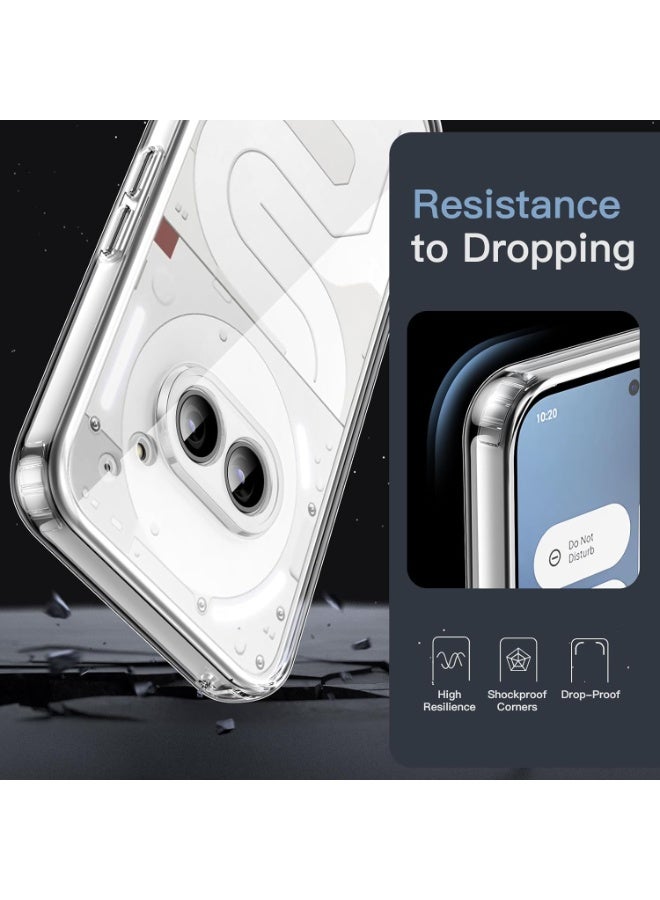 MUNTAQI Nothing Phone 2A+ PLUS Case – Clear Shockproof Bumper Cover, Anti-Scratch Hard Back, Slim Fit Protective Transparent Case, Non-Yellowing, Durable Full-Body Protection - Image 1