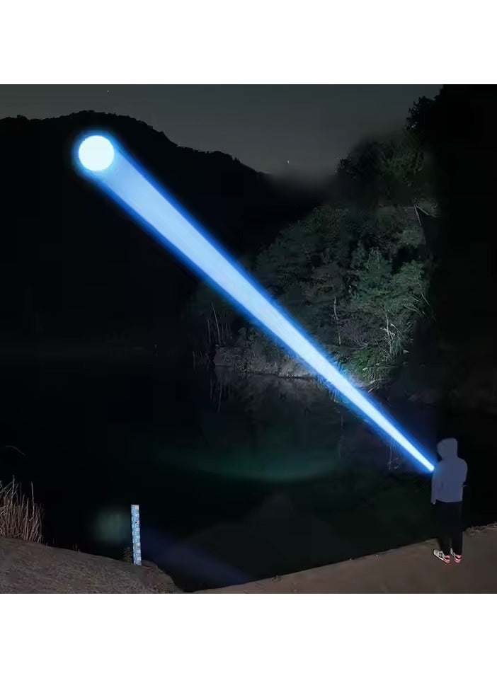 Handheld flashlight with adjustable digital display, zoom feature, counterfeit currency detection feature, and works as a power bank for phones, multi-colored - Image 4
