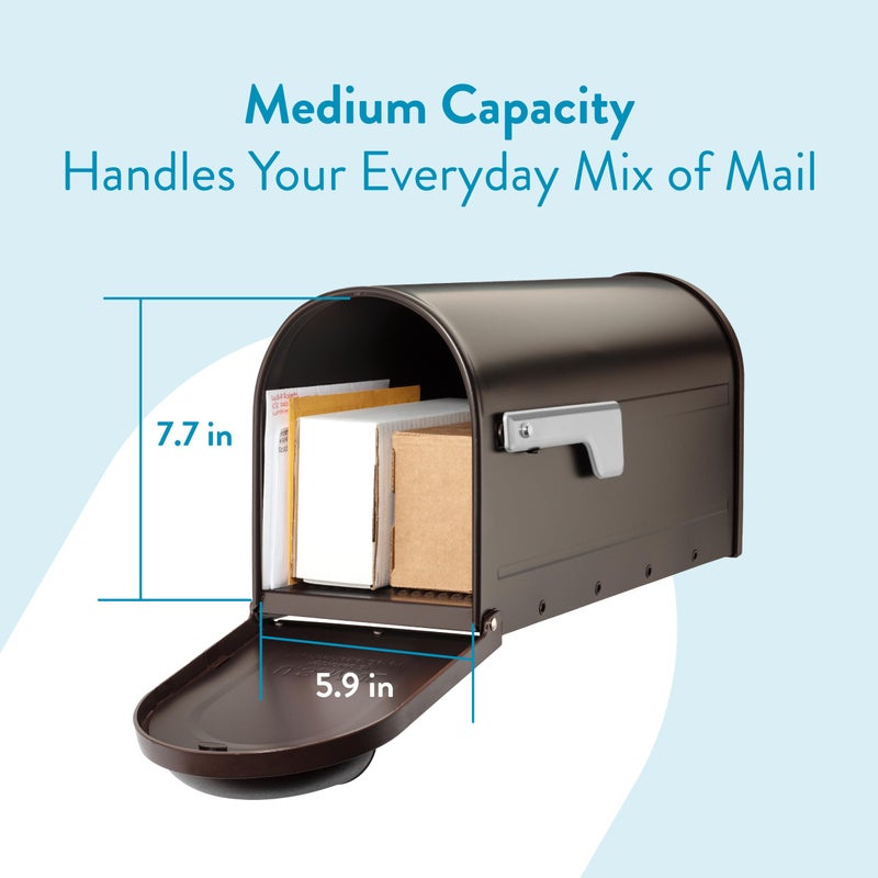Architectural Mailboxes 8830RZ-10 Winston Post Mount Mailbox, Rubbed Bronze - Image 2