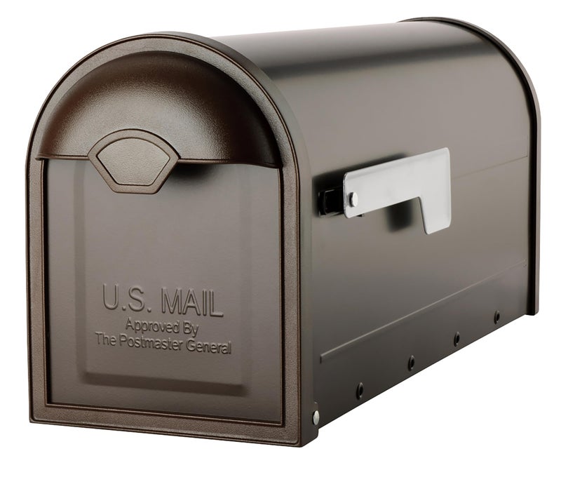 Architectural Mailboxes 8830RZ-10 Winston Post Mount Mailbox, Rubbed Bronze - Image 1