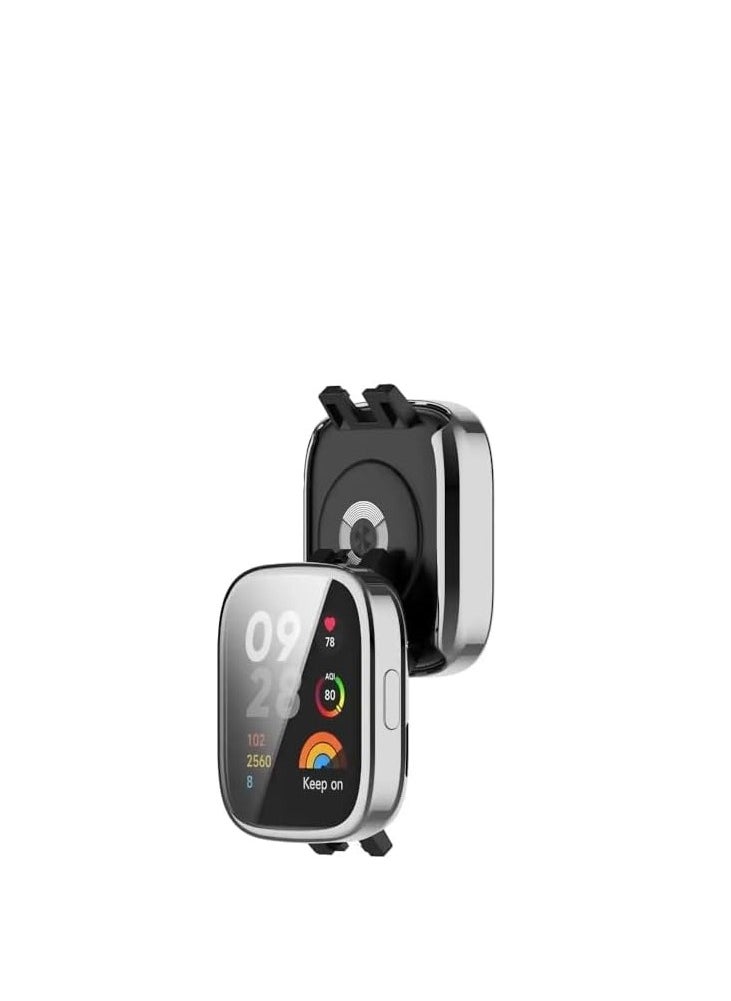 TPU Full Protective Case Cover Compatible with Redmi Watch 3 lite/watch 3 active Smartwatch (Silver)  - Image 3