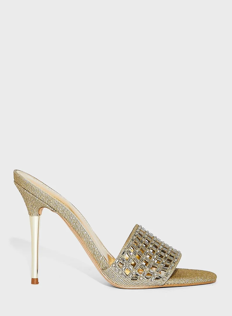 GUESS Mably Studded Heeled Sandals