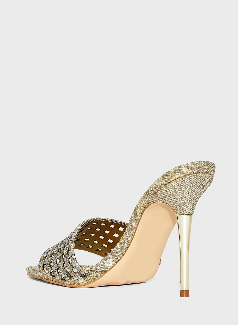 GUESS Mably Studded Heeled Sandals