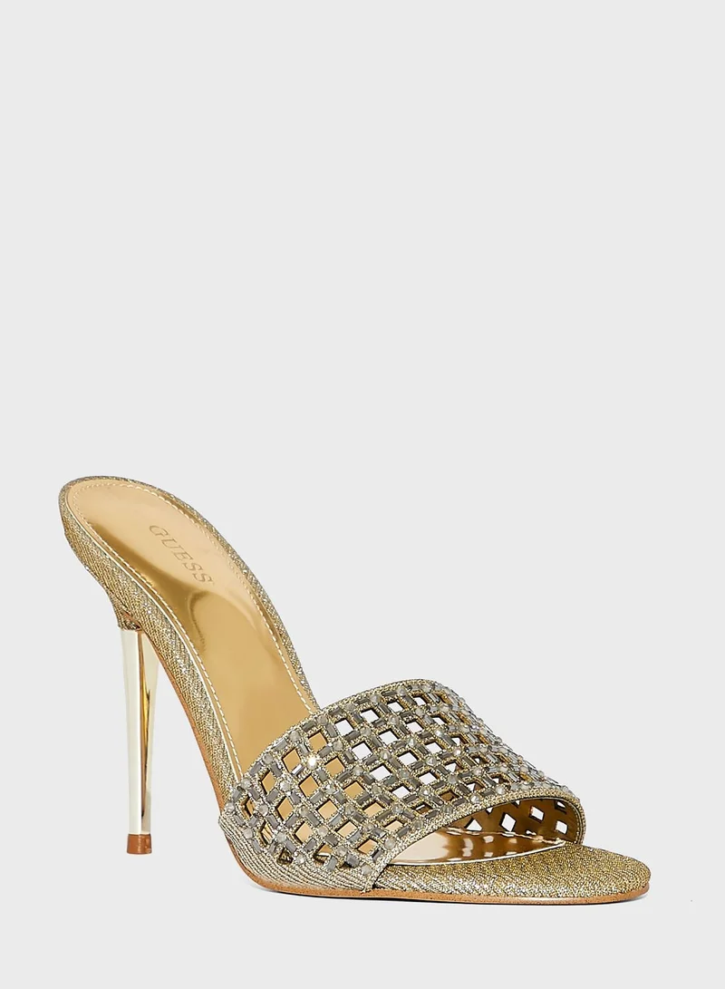GUESS Mably Studded Heeled Sandals