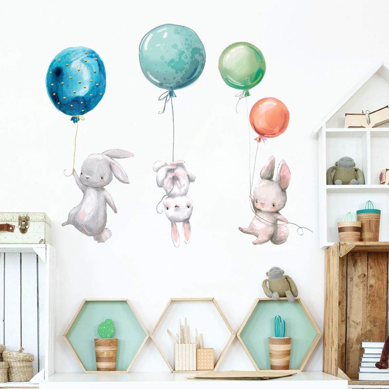 BPA Creative Kids Wall Stickers - Balloon and Bunny - Image 1
