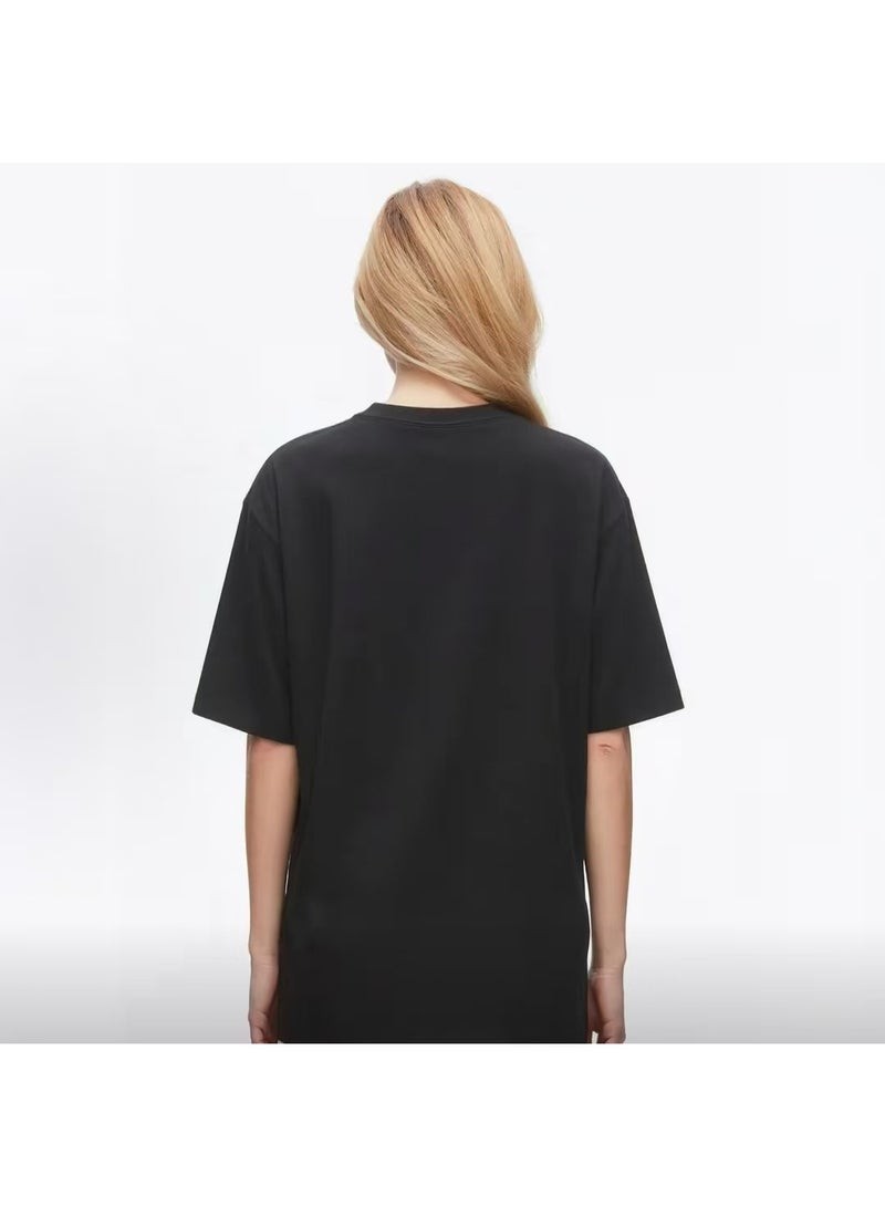 Dickies Classic White Logo Skin-Friendly Breathable Black Short-Sleeve T-Shirt Size 5XL - Image 3
