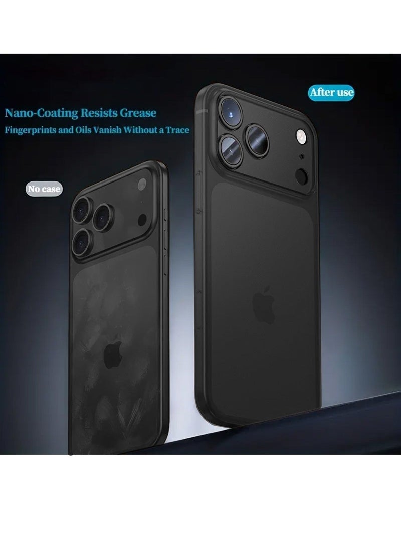 Techie Ultra Thin Frosted Matte Back Cover Case for iPhone 17 Pro Max – Slim, Smooth, Anti-Fingerprint – Frosted Black - Image 4
