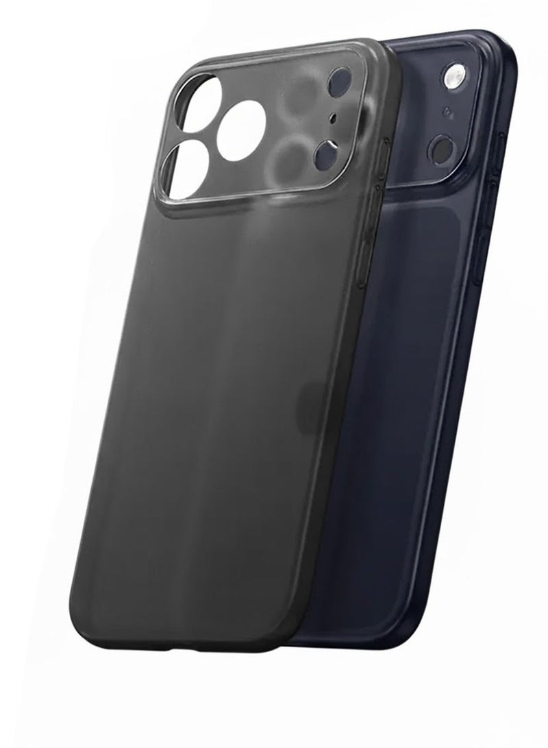 Techie Ultra Thin Frosted Matte Back Cover Case for iPhone 17 Pro Max – Slim, Smooth, Anti-Fingerprint – Frosted Black - Image 3