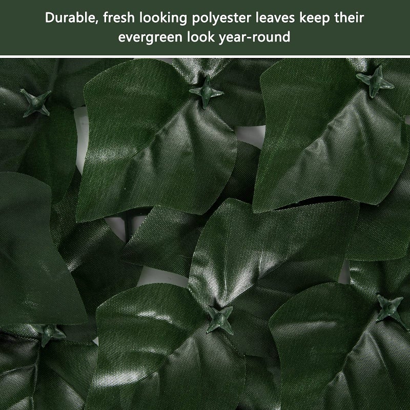 Moeput Faux Ivy Fence Privacy Screen Outdoor Expandable Artificial Greenery Roll Fake Hedge Wall Patio Green Plastic Leaf Plant Vine Grass Panels Gate Covering Garden Yard Balcony (157.5 X 39.4 in) - Image 3