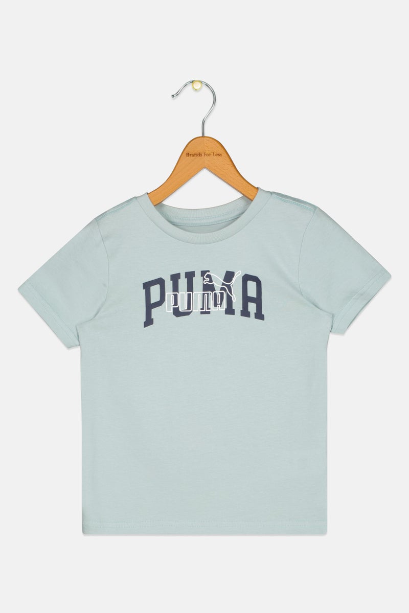 PUMA Toddlers Girl Short Sleeve Outdoor T-Shirt, Mint Green - Image 1