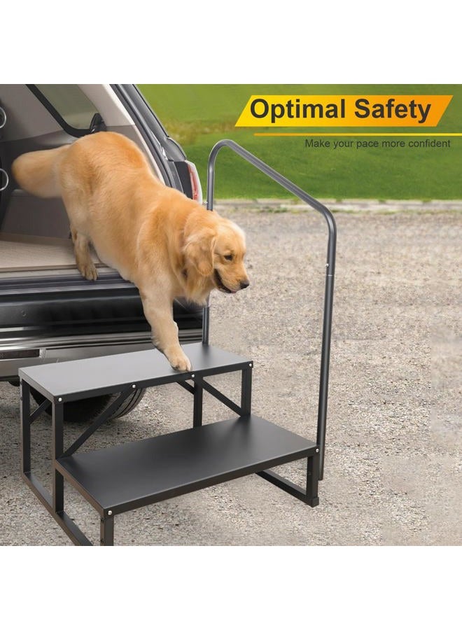 Tocretoare RV Steps with Handrail, Hot Tub 2 Steps with Handrail, Portable Stairs Steps for 5th Wheel RV, Mobile Home Stairs Outdoor RV Step Ladder for Camper and Porch with Non Slip Assist Handrail - Image 5