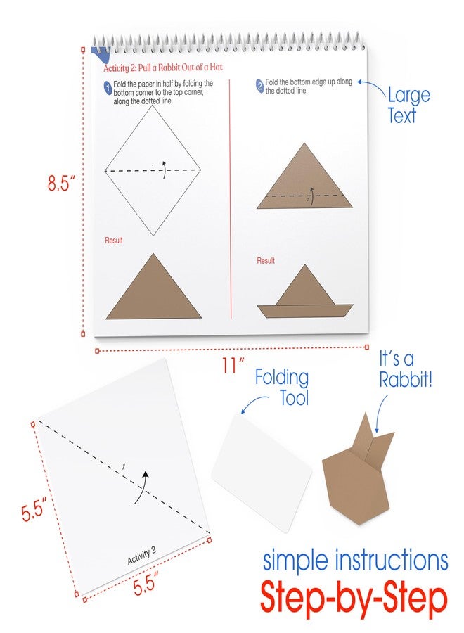 Keeping Busy Origami Activity Kit for Dementia 10 Easy Paper-Folding Activities for Seniors Dementia Activities for Seniors Calming Brain Games for Adults & Alzheimer’s Products for Elderly - Image 4