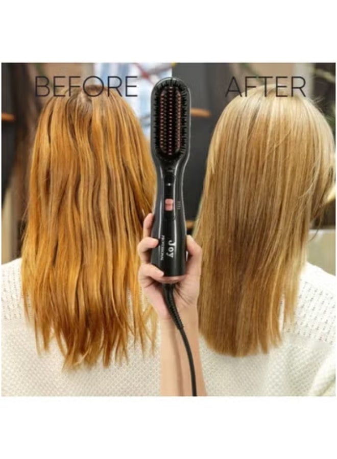 2-in-1 Hair Dryer & Volumizing Styling Brush with Ionic Technology – Hot Air Brush for Straightening, Curling, Smoothing & Fast Drying – Lightweight Anti-Frizz Blow Dryer Brush with Ergonomic Handle – Ideal for All Hair Types, Salon Results at Home - Image 2
