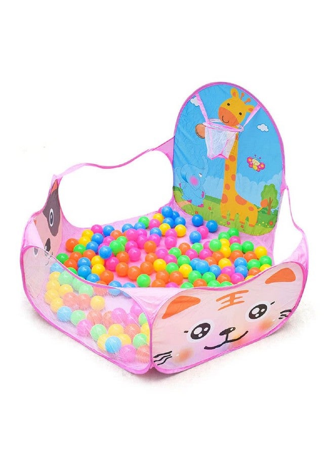 بيبي جو خيمة لعب على شكل زرافة من BabyGo مناسبة للفتيات والأولاد بعمر سنتين فما فوق، مسبح للأطفال (وردي) - Image 2
