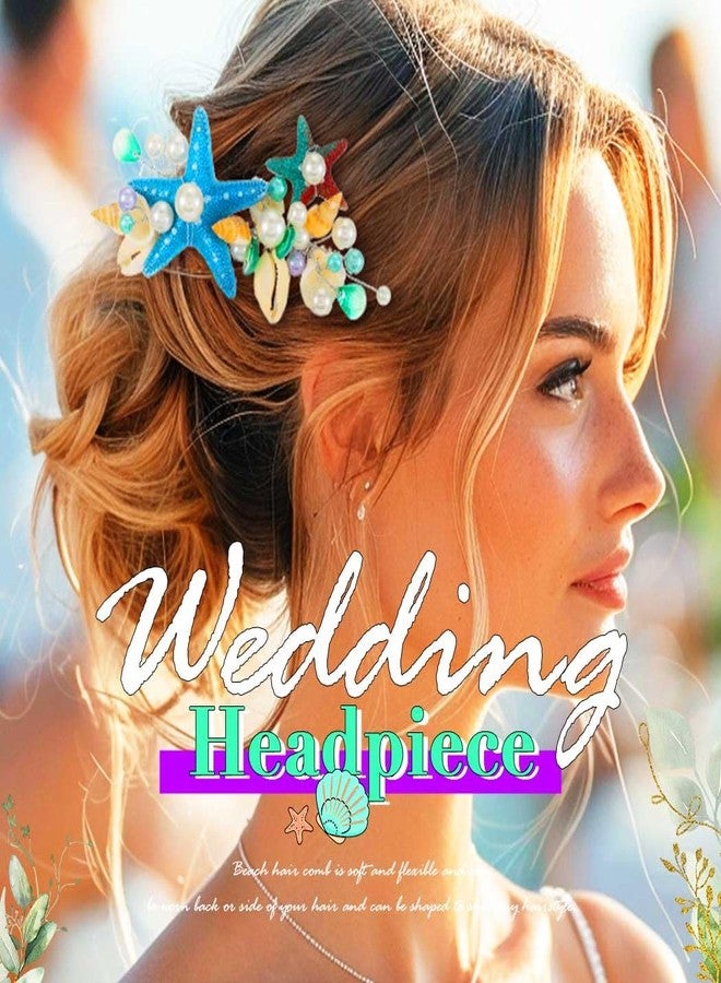 EVILD Mermaid Hair Accessories Starfish Hair Comb Wedding Hair Pieces for Women - Image 4