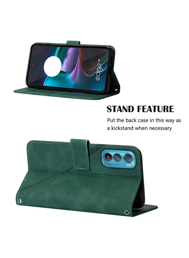 S-TOP Case For Motorola Edge 30 Crossbody 3D Embossed Flip Leather Phone Case - Image 5