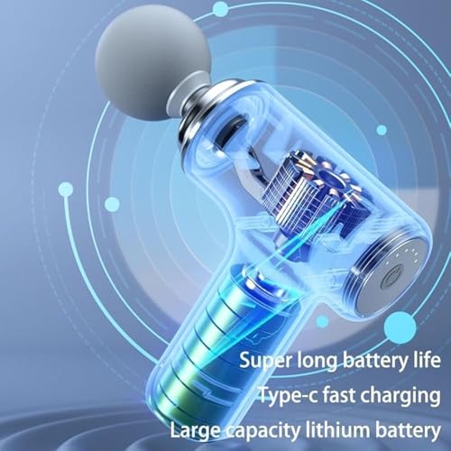 TECH LOGO ELECTRONICS Body gun mini massager Supervolt Nighthawk Rechargeable Handheld Percussion Gun Massager Machine for Deep Tissue Muscle Massage Body Relaxation Pain Relief Muscle Relaxation of Neck,Shoulder,Back,Foot,Red - Image 2