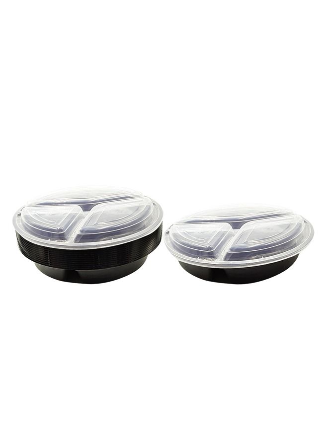SNH Packing Microwave Container Black Round With Lid 348 Ounces Pack of 12 Pieces. - Image 1