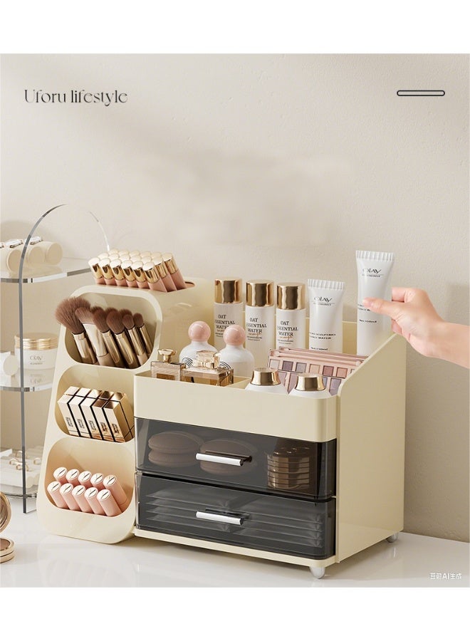 Makeup Storage Box, Large Capacity Makeup Organizer - Multi-Layer Cosmetic Storage Box with Dividers and Drawers, Perfect for Bedroom and Bathroom - Image 4