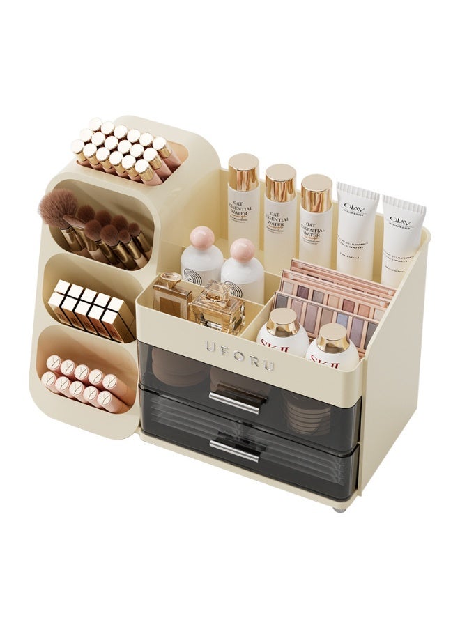 Makeup Storage Box, Large Capacity Makeup Organizer - Multi-Layer Cosmetic Storage Box with Dividers and Drawers, Perfect for Bedroom and Bathroom - Image 1