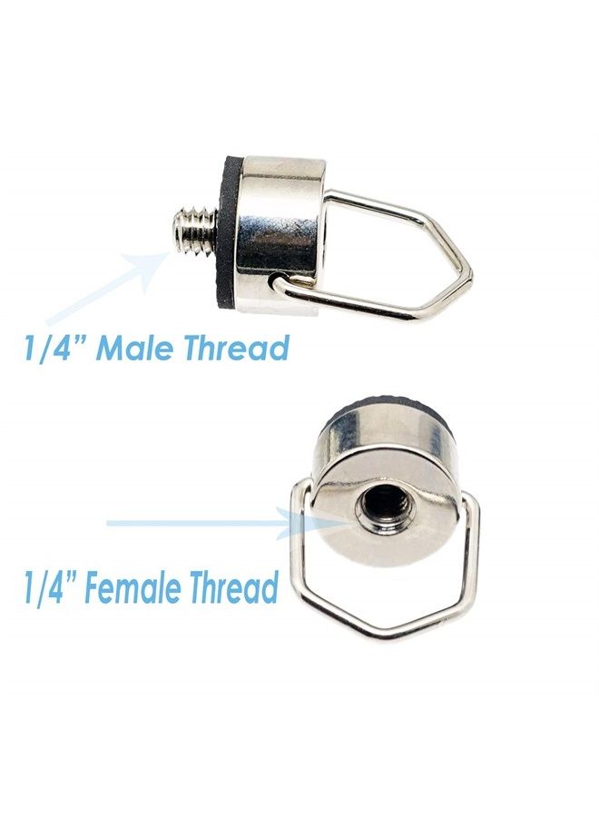 Fotasy Silver Stainless Steel D Ring Screw D Shaped Mounting Screw for Camera Strap Quick Release Rapid Shoulder Neck Sling Strap Belt for Camera DSLR SLR - Image 4