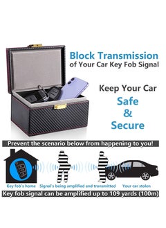 Excefore Faraday Box, Car Key Fob Protector, Keyless Entry Safe Protector RFID Anti-Theft Signal Blocking Cages  - Image 2