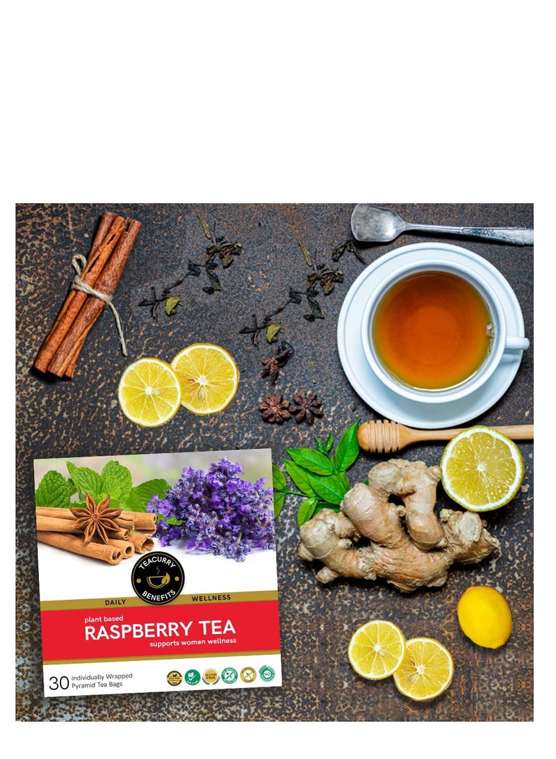 TEACURRY Raspberry Tea (50 Grams, 100 Cups) - Helps with Period health, Fertility, Labour & Child birth - Raspberry Leaf From Washington - Image 5