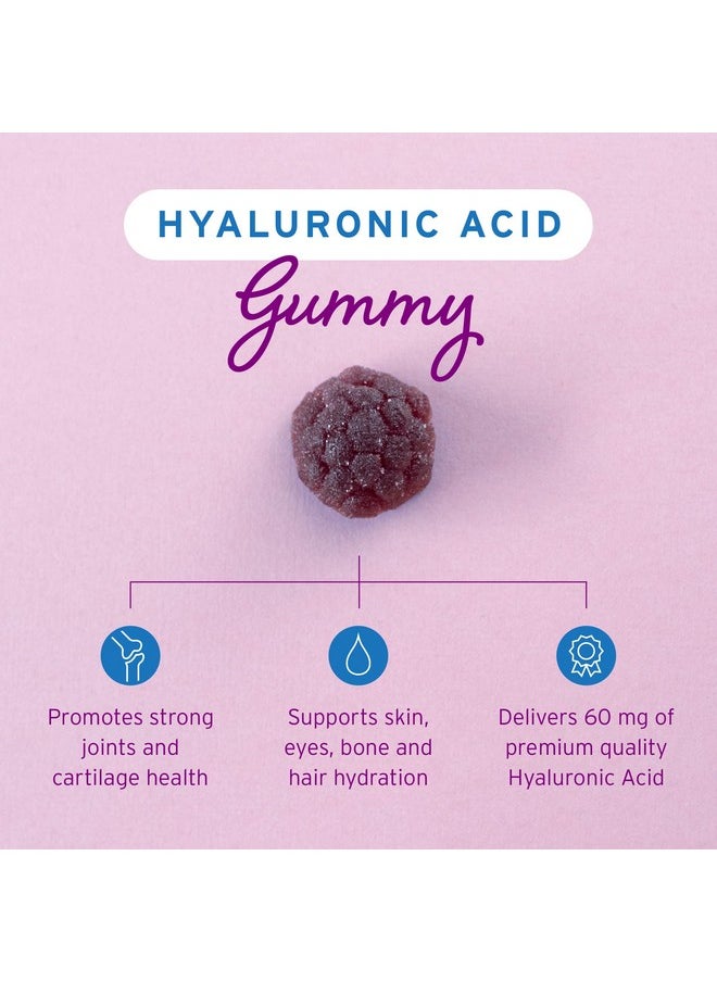 Hyalogic Hyalogic Chewy HA Gummies Mixed Berry Flavor Hyaluronic Acid Gummies - Gluten-Free Gummy Vitamins for Adults - HA Supplement for Joints, Skin & Eyes -60 Count (120 mg)  - Image 4