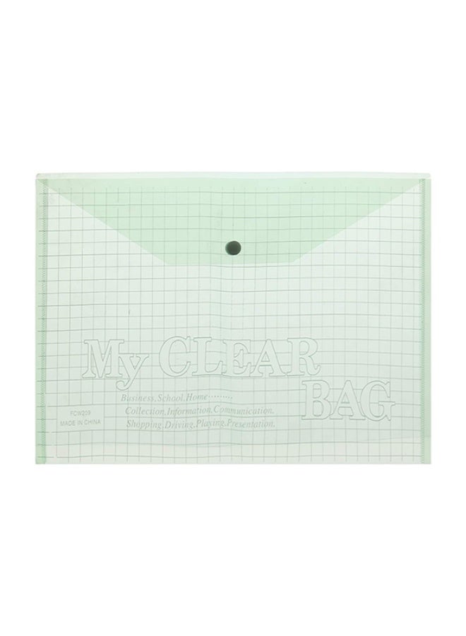 Clear File Folder Bag with Snap Closure, Grid Pattern, Pack of 48