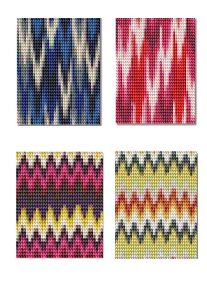 CRAFT MATE Diamond Painting Coasters Kit | 4 Pieces Chevron Ikat Mandala Diamond Art Coasters with Holder for Beginners, 4 inch - Image 4