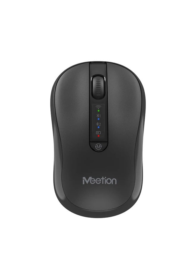ميشين ماوس لاسلكي صامت بتردد 2.4 جيجا هرتز وبلوتوث BTM185 - أسود - Image 1