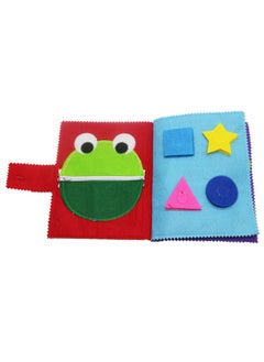 Generic Felt Children's Enlightenment Puzzle Cloth Book Children's Montessori Tear DIY Cognitive Cloth Book-Color:Orange  - Image 3