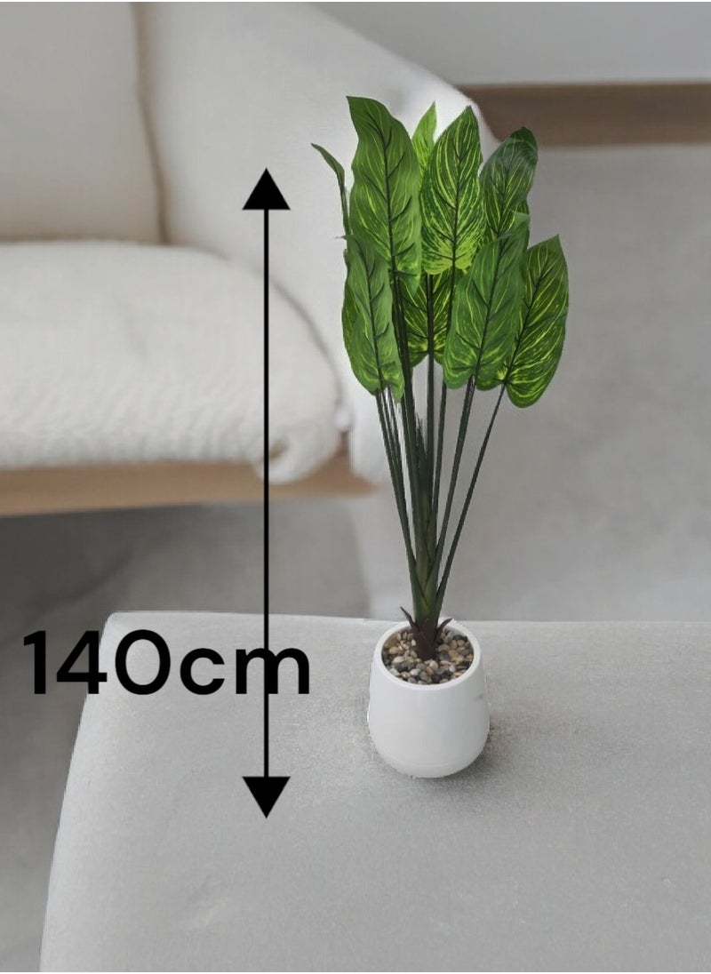 AL KHALDIYA Artificial decorative plant tree with pot, 140 cm  - Image 2
