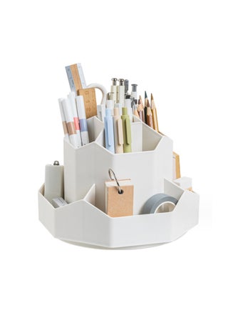 Large Capacity PP material Rotating Pen Holder Organizer Office Student Desktop Stationery Organizer (Beige Rotating Model) - pzsku/ZEF8D38BC0CE804828BE3Z/45/_/1704532578/1e304c2b-f4b9-4fbc-b106-1650ba3a4b14
