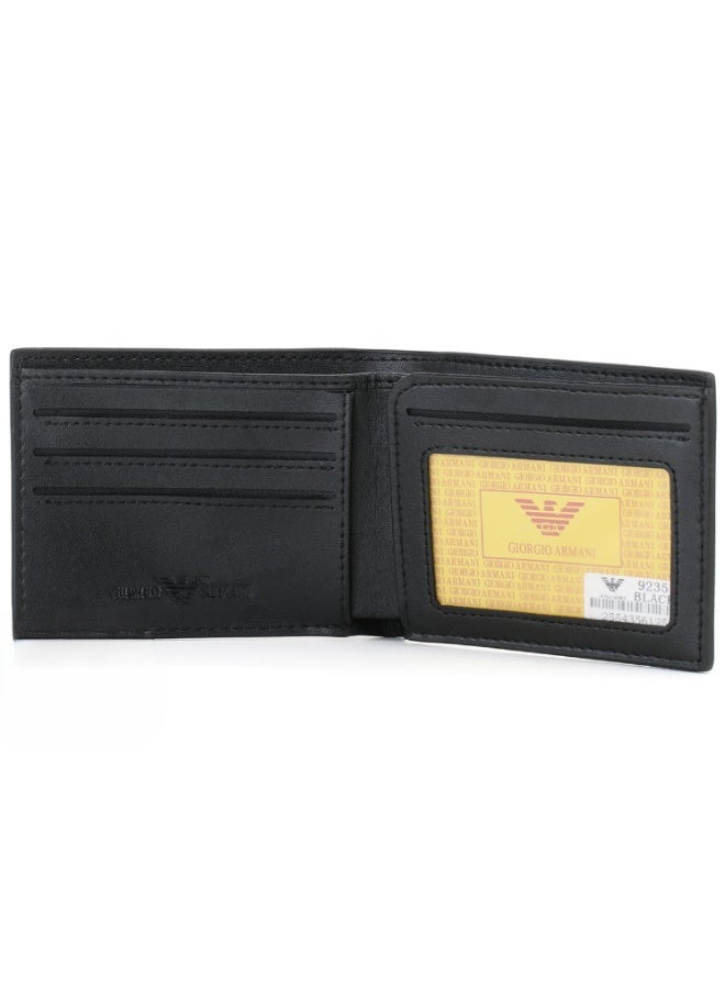 Giorgio Armani Men’s Black Leather Wallet – Premium Genuine Leather Bifold Wallet – Luxury Designer Accessory - Image 2