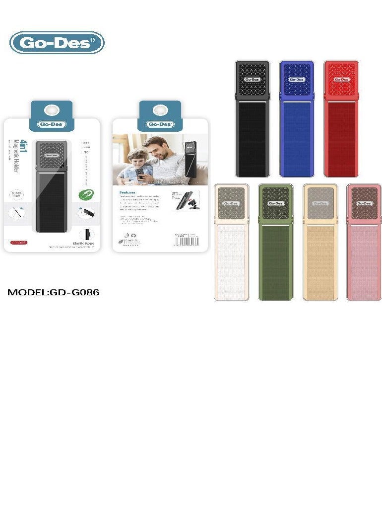 GO-DES Go Des GD-G086 4in1 Stand Magnetic Ring Holder - Image 2