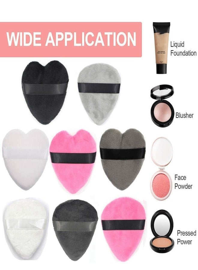 Ruby Face RUBYFACE Makeup Blendiful Puffs,Large Face Powder Puffs Cotton Velour Tear Drop Shape and Love Shape Puff,Makeup Tool Beauty Sponges Blender (Love Heart - Mini + Peach Heart - Big, PACK OF 2 PCS) - Image 4