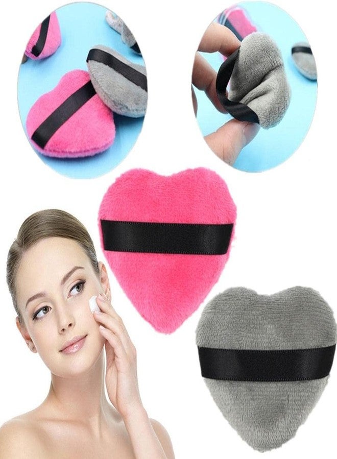Ruby Face RUBYFACE Makeup Blendiful Puffs,Large Face Powder Puffs Cotton Velour Tear Drop Shape and Love Shape Puff,Makeup Tool Beauty Sponges Blender (Love Heart - Mini + Peach Heart - Big, PACK OF 2 PCS) - Image 5