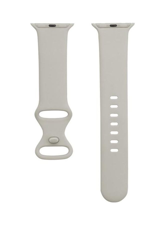 NIBEMINENT Double Wear TPU Silica Gel Replacement Watchband Grey - Image 1