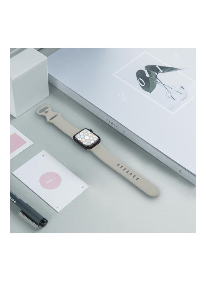 NIBEMINENT Double Wear TPU Silica Gel Replacement Watchband Grey - Image 5