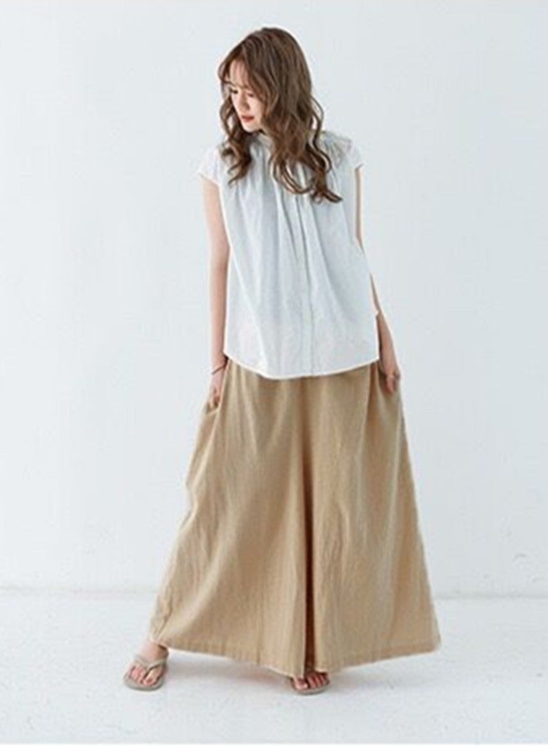 skirt pants  long  Wide Leg  wide casual long pants Womens pants - Image 2