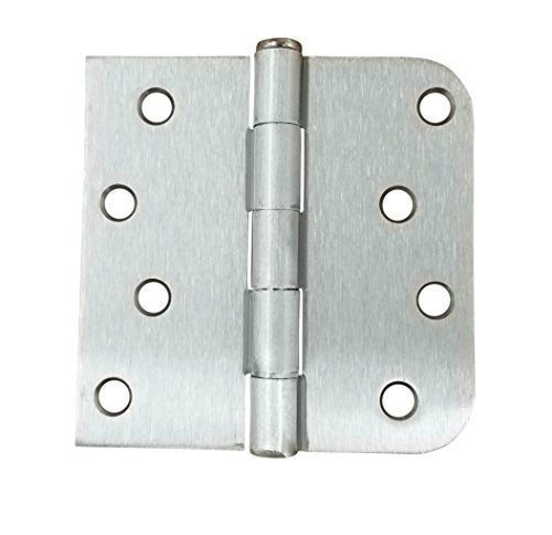 Hinge Outlet 4 Inch Exterior Door Hinges - 5/8 Inch Square Corner - Removable Pin for Smooth Operation (Satin Nickel, 2 Pack) - Image 3