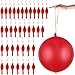 HSLCGF 36 Pcs Red Punch Balloons with Rubber Band Handle for Easy Grip Ideal for Kids Birthday Party Favors Classroom Outdoor PlayRed - Image 2